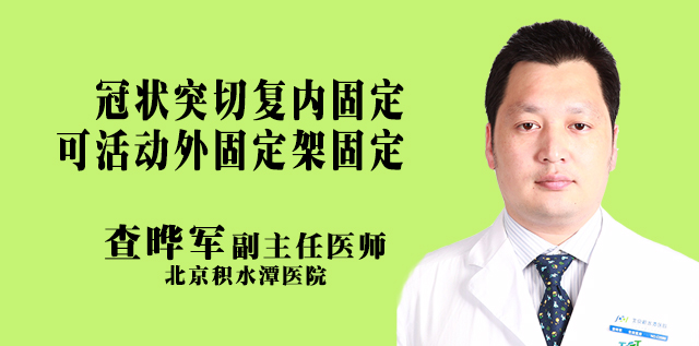 <b>冠状突切复内固定可活动外固定架固定</b>